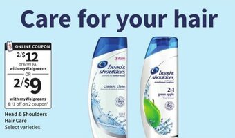 Walgreens Head & Shoulders Hair Care offer