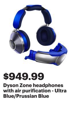 Best Buy Dyson zone headphones with air purification - ultra blue/prussian blue offer