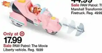 Target Paw Patrol The Movie Liberty Vehicle offer