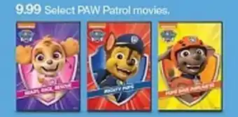 Target Paw Patrol Movies offer
