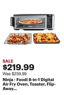 Best Buy Ninja - foodi 8-in-1 digital air fry oven, toaster, flip-away storage, dehydrate, keep warm - stainless steel/black offer