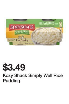 Wegmans Kozy shack simply well rice pudding offer