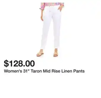 Belk Women's 31 taron mid rise linen pants offer