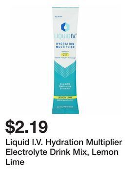 Wegmans Liquid i.v. hydration multiplier electrolyte drink mix, lemon lime offer
