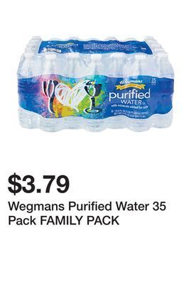 Wegmans Wegmans purified water 35 pack family pack offer