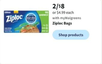 Walgreens Ziploc bags offer