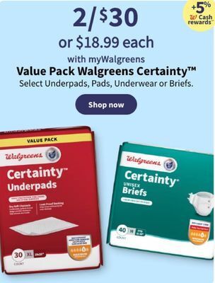 Walgreens Value pack walgreens certainty™ offer