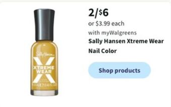 Walgreens Sally hansen xtreme wear nail color offer