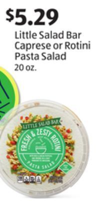 Aldi Little salad bar caprese or rotini pasta salad offer
