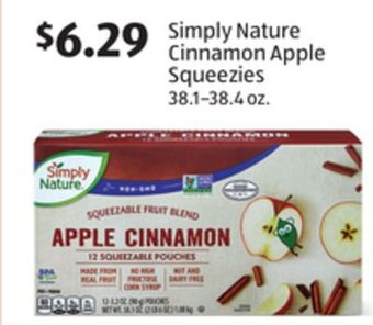 Aldi Simply nature cinnamon apple squeezies offer