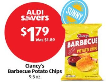 Aldi Clancy's barbecue potato chips offer