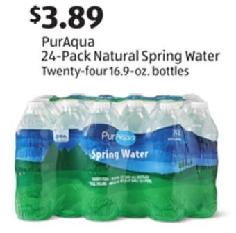 Aldi Puraqua 24-pack natural spring water offer