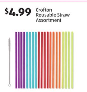 Aldi Crofton reusable straw assortment offer