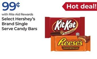 Rite Aid Select hershey's brand single serve candy bars offer