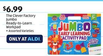 Aldi The clever factory jumbo ready-to-learn workpad offer