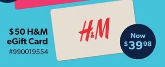 Sam's Club $50 h&m egift card offer