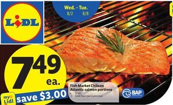 Lidl Fish market chilean atlantic salmon portions offer