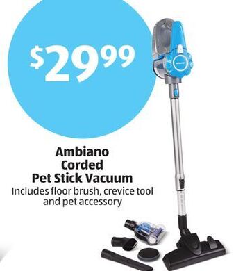 Aldi Ambiano corded pet stick vacuum offer