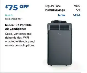 Sam's Club Midea 10k portable air conditioner offer