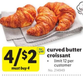 Lidl Curved butter croissant offer