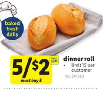 Lidl Dinner roll offer