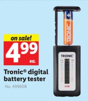 Lidl Tronic® digital battery tester offer