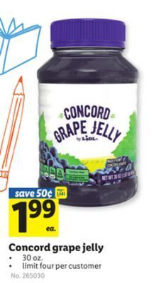 Lidl Concord grape jelly offer
