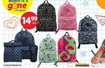 Lidl 3-piece backpack set offer