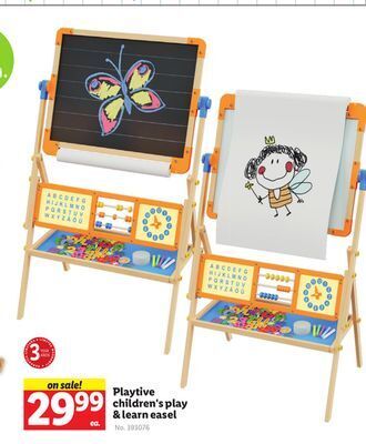 Lidl Playtive children's play & learn easel offer