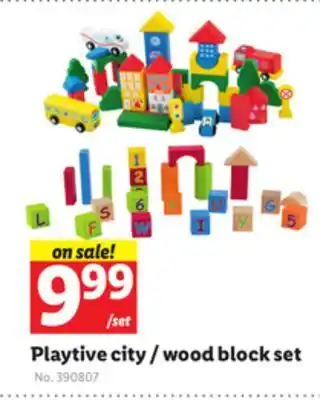 Lidl Playtive city/wood block set offer