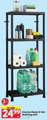 Lidl Livarno home 4-tier shelving unit offer