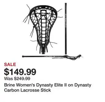Dick's Sporting Goods Brine women's dynasty elite ii on dynasty carbon lacrosse stick offer