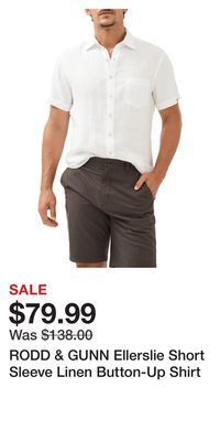 Nordstrom Rodd & gunn ellerslie short sleeve linen button-up shirt offer