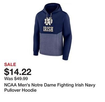Dick's Sporting Goods Ncaa men's notre dame fighting irish navy pullover hoodie offer