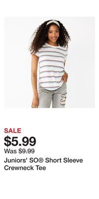 Kohl's Juniors' so® short sleeve crewneck tee offer
