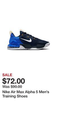 Kohl's Nike air max alpha 5 men's training shoes offer