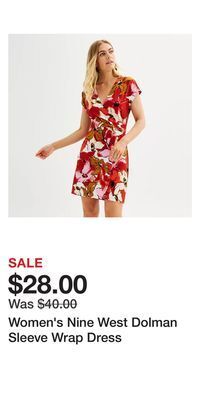 Kohl's Women's nine west dolman sleeve wrap dress offer