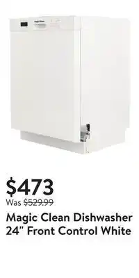 Walmart Magic clean dishwasher 24 front control white offer