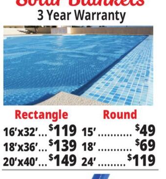 Ocean State Job Lot Solar pool blanket offer