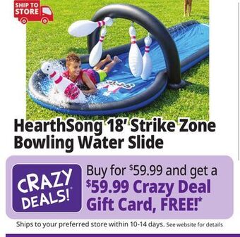 Ocean State Job Lot Hearthsong 18' strike zone bowling water slide offer