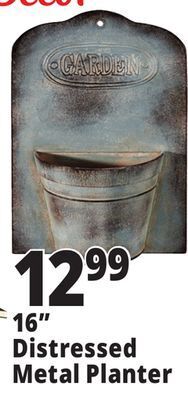 Ocean State Job Lot 16 distressed metal planter offer