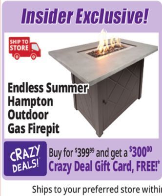 Ocean State Job Lot Endless summer hampton outdoor gas firepit offer