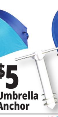 Ocean State Job Lot Beach umbrella anchor offer