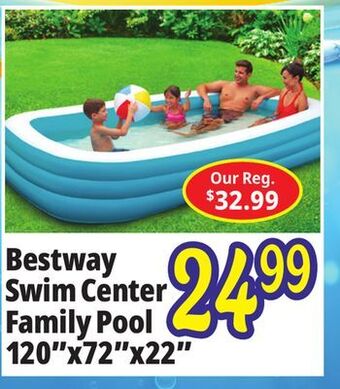 Ocean State Job Lot H2ogo! family swim center inflatable pool, 10' offer