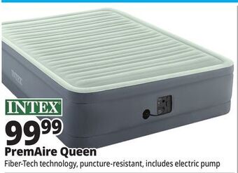 Ocean State Job Lot Intex queen dura-beam premaire i elevated air mattress with internal pump offer