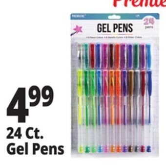 Ocean State Job Lot Premiere gel pens, 24 piece offer