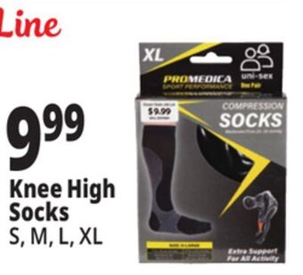 Ocean State Job Lot Promedica sport performance uni-sex compression socks, large offer