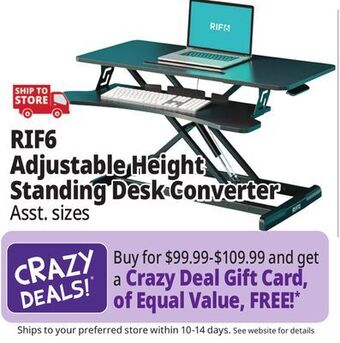 Ocean State Job Lot Rif6 adjustable height standing desk converter offer