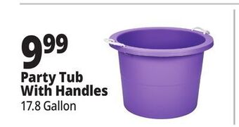 Ocean State Job Lot Gracious living party tub with rope handles, 17.8 gal offer