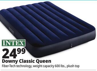 Ocean State Job Lot Intex queen dura-beam classic downy air mattress offer